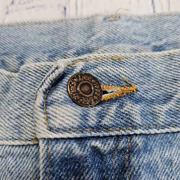 LEE Made USA VINTAGE Cotton Jeans Straight Leg Light Wash E156-030 MENS 38X34 - Picture 6 of 11